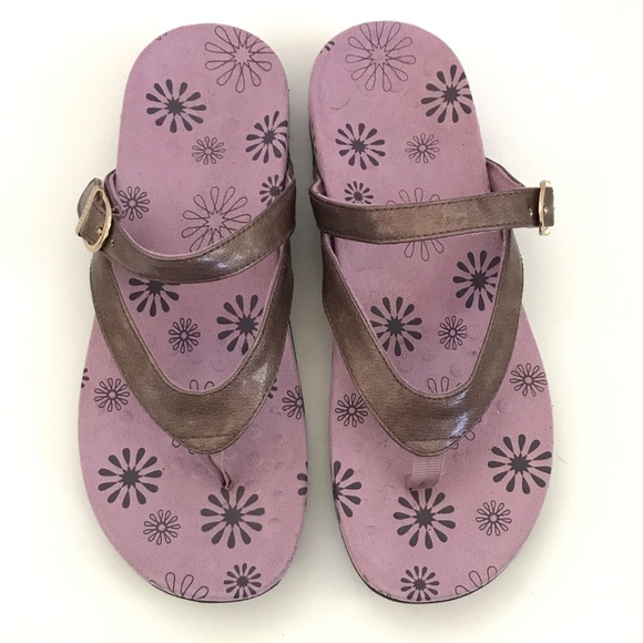 VIONIC Rosemary Orthotic Sandals Purple and Metallic Bronze Women’s Size 7 - Picture 4 of 16